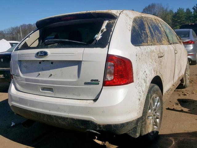 2FMDK3J95DBC84669 - 2013 FORD EDGE SEL WHITE photo 4