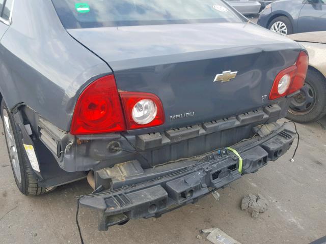 1G1ZH57B094104684 - 2009 CHEVROLET MALIBU 1LT GRAY photo 9