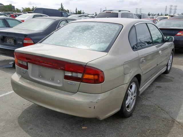 4S3BE656417200284 - 2001 SUBARU LEGACY GT GOLD photo 4