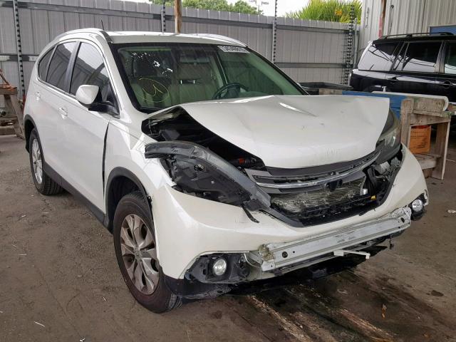 5J6RM3H74EL010383 - 2014 HONDA CR-V EXL WHITE photo 1