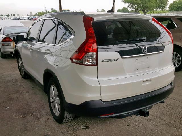 5J6RM3H74EL010383 - 2014 HONDA CR-V EXL WHITE photo 3