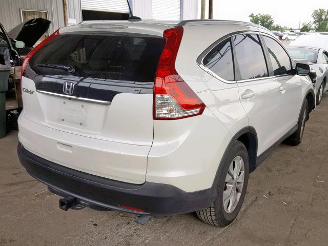 5J6RM3H74EL010383 - 2014 HONDA CR-V EXL WHITE photo 4