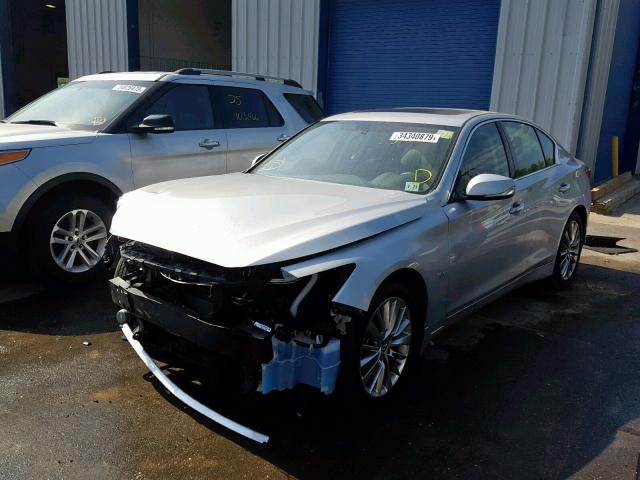 JN1EV7AR0JM434008 - 2018 INFINITI Q50 LUXE SILVER photo 2