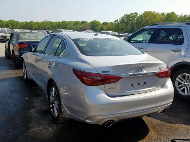 JN1EV7AR0JM434008 - 2018 INFINITI Q50 LUXE SILVER photo 3