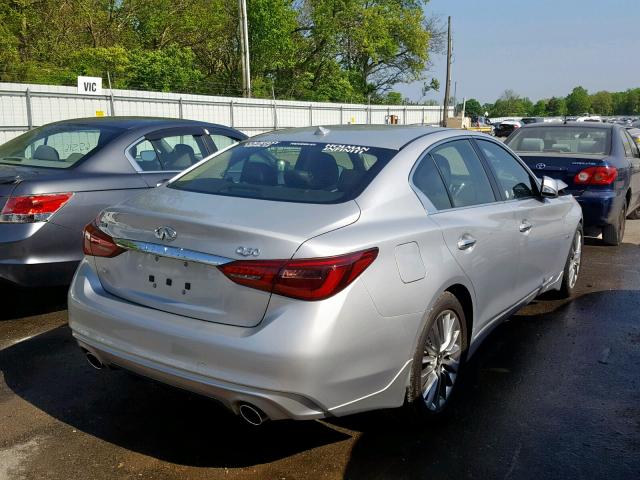 JN1EV7AR0JM434008 - 2018 INFINITI Q50 LUXE SILVER photo 4