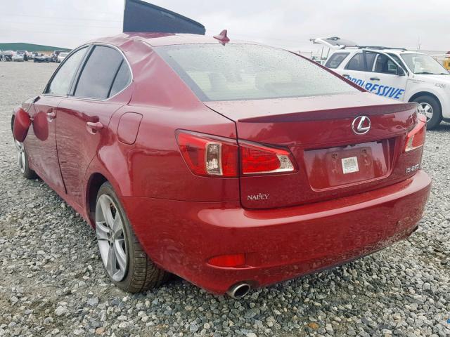 JTHBF5C26C5182469 - 2012 LEXUS IS 250 MAROON photo 3