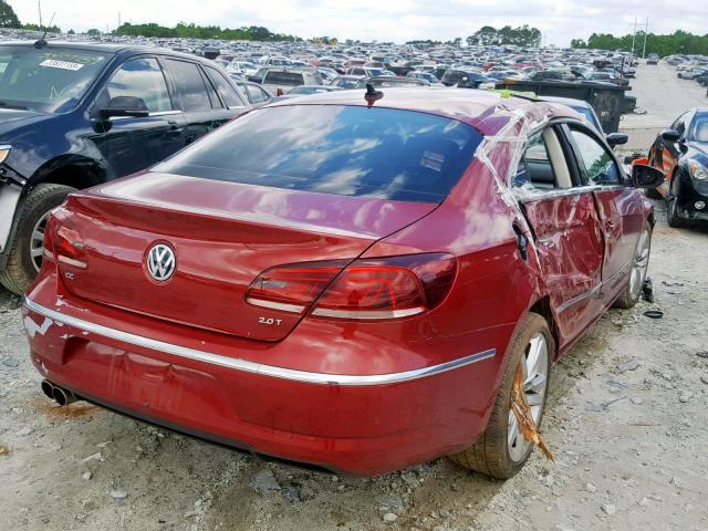 WVWRP7AN8DE545829 - 2013 VOLKSWAGEN CC LUXURY RED photo 4