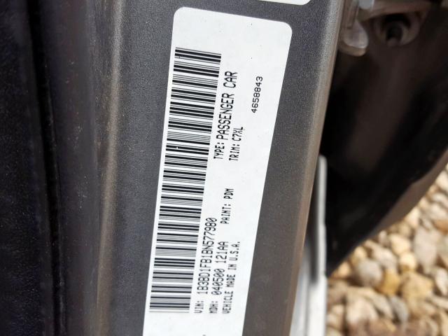 1B3BD1FB1BN577980 - 2011 DODGE AVENGER MAINSTREET  photo 10