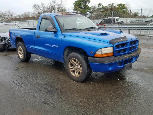 1B7FL26X6XS166040 - 1999 DODGE DAKOTA BLUE photo 1