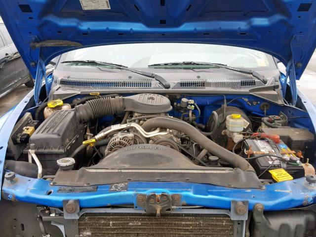 1B7FL26X6XS166040 - 1999 DODGE DAKOTA BLUE photo 7