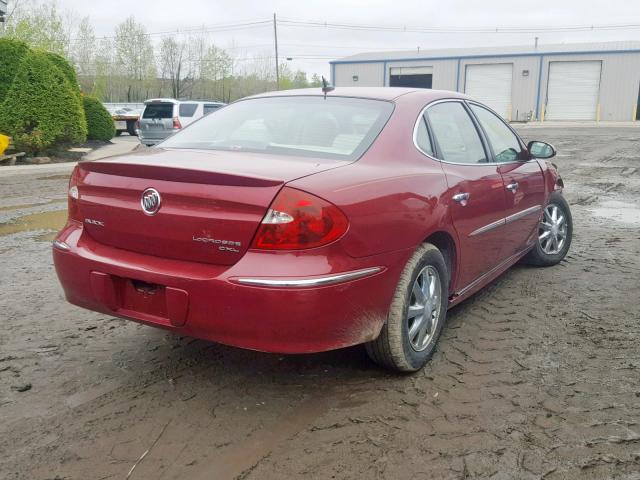 2G4WD582161168711 - 2006 BUICK LACROSSE C RED photo 4