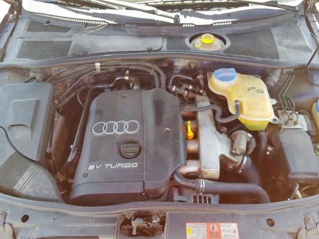 WAUKC68D71A110210 - 2001 AUDI A4 1.8T AV BLUE photo 7