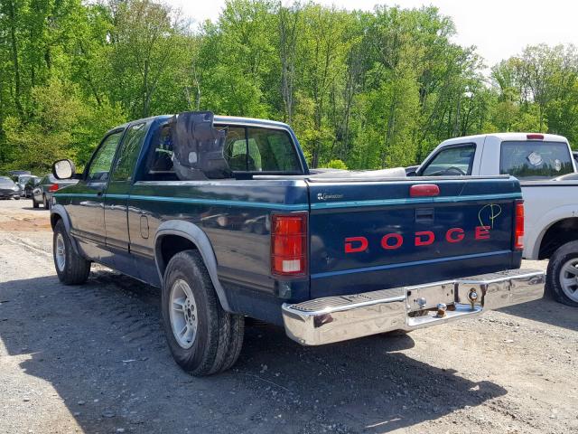 1B7GL23X8RS511984 - 1994 DODGE DAKOTA GREEN photo 3