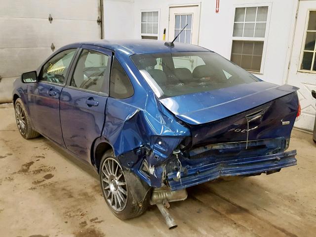 1FAHP36N69W212632 - 2009 FORD FOCUS SES BLUE photo 3