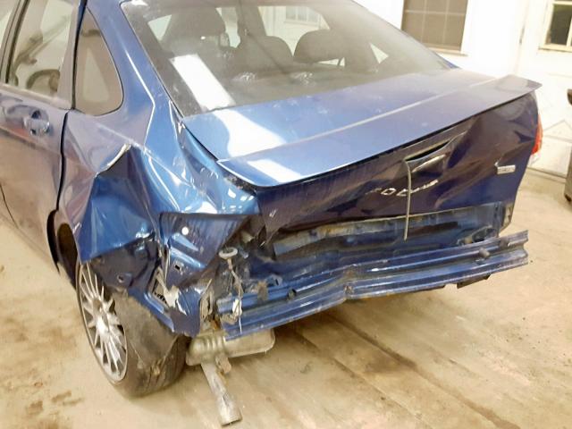 1FAHP36N69W212632 - 2009 FORD FOCUS SES BLUE photo 9