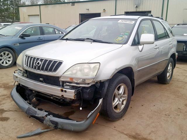 JTJHF10U720284284 - 2002 LEXUS RX 300 SILVER photo 2