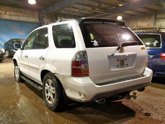 2HNYD18735H544326 - 2005 ACURA MDX TOURIN WHITE photo 3