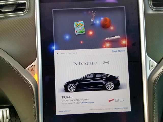 5YJSA1CP2DFP06592 - 2013 TESLA MODEL S BLACK photo 8