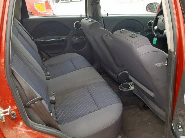 KL1TD66657B789414 - 2007 CHEVROLET AVEO BASE Qırmızı foto 6