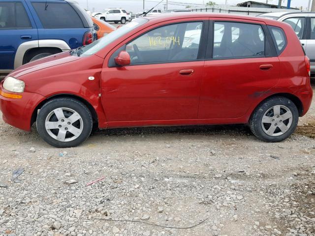 KL1TD66657B789414 - 2007 CHEVROLET AVEO BASE Qırmızı foto 9