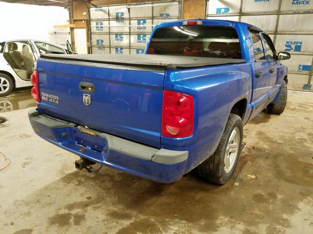 1D7HW48K67S241385 - 2007 DODGE DAKOTA QUAD SLT  photo 4