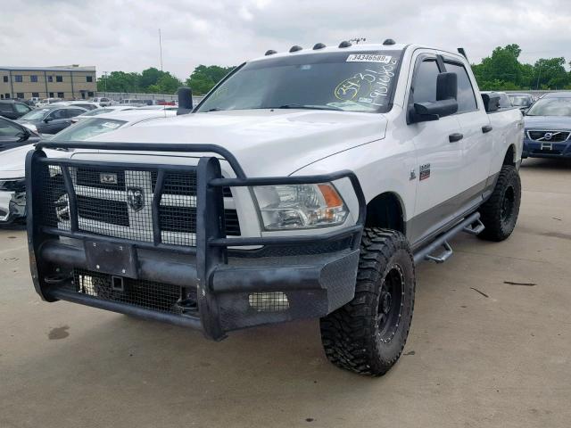 3D7UT2CL5AG148724 - 2010 DODGE RAM 2500 WHITE photo 2