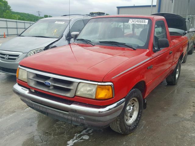 1FTCR10A5SUB03198 - 1995 FORD RANGER RED photo 2