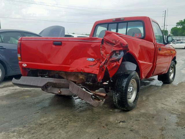 1FTCR10A5SUB03198 - 1995 FORD RANGER RED photo 4
