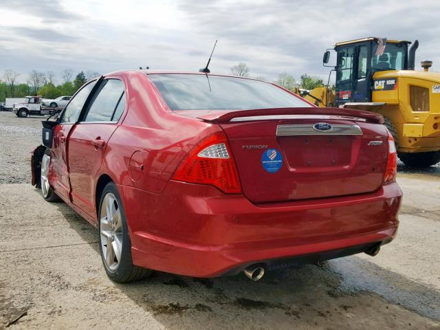 3FAHP0KCXAR414044 - 2010 FORD FUSION SPO RED photo 3