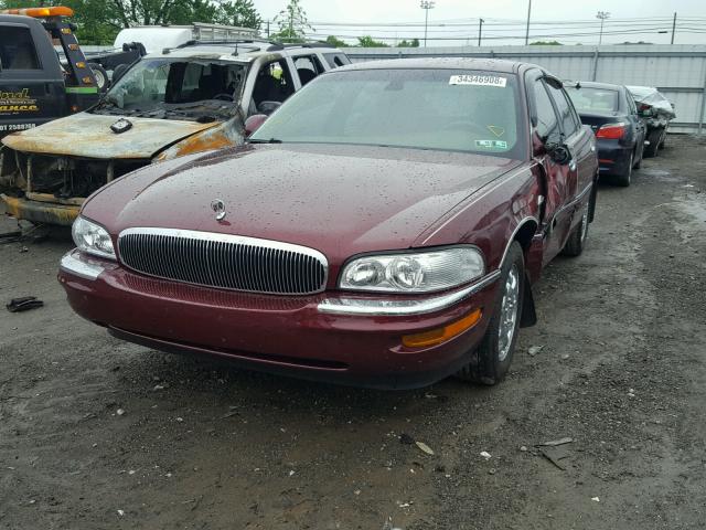 1G4CW54K224174230 - 2002 BUICK PARK AVENU BURGUNDY photo 2