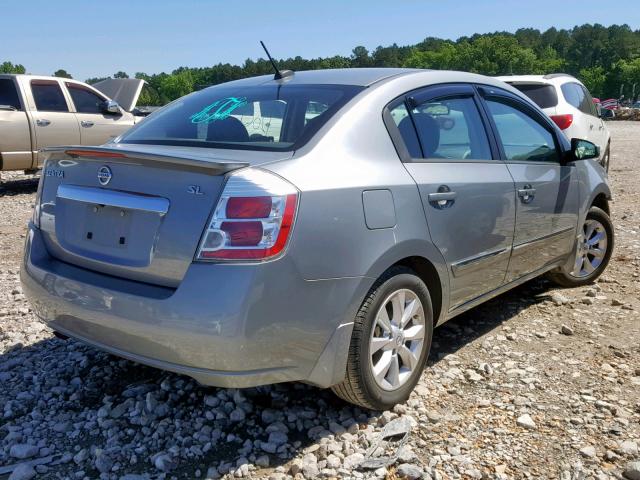 3N1AB6AP2BL714279 - 2011 NISSAN SENTRA 2.0 GRAY photo 4