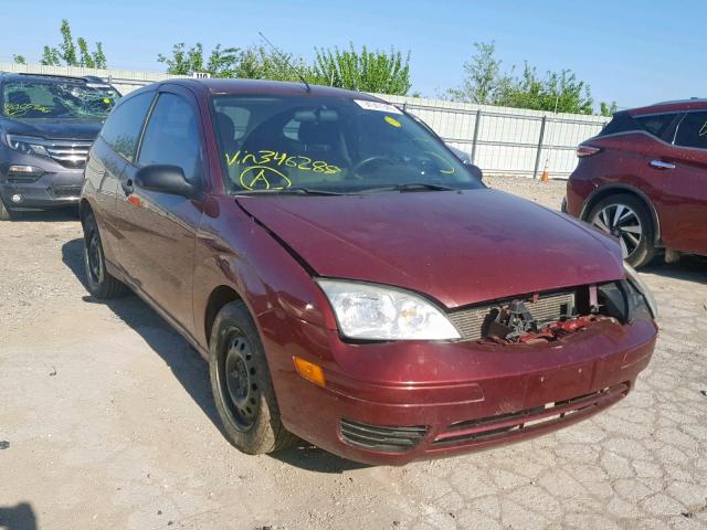 1FAFP31N27W346288 - 2007 FORD FOCUS ZX3 MAROON photo 1