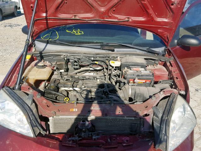 1FAFP31N27W346288 - 2007 FORD FOCUS ZX3 MAROON photo 7