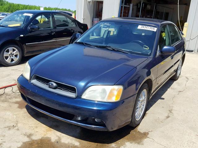 4S3BE635437214764 - 2003 SUBARU LEGACY L BLUE photo 2