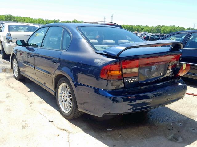 4S3BE635437214764 - 2003 SUBARU LEGACY L BLUE photo 3