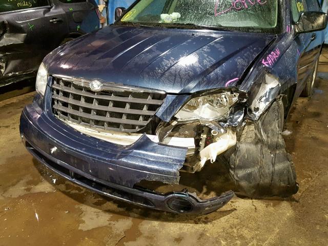 2A8GM48L07R129289 - 2007 CHRYSLER PACIFICA BLUE photo 9