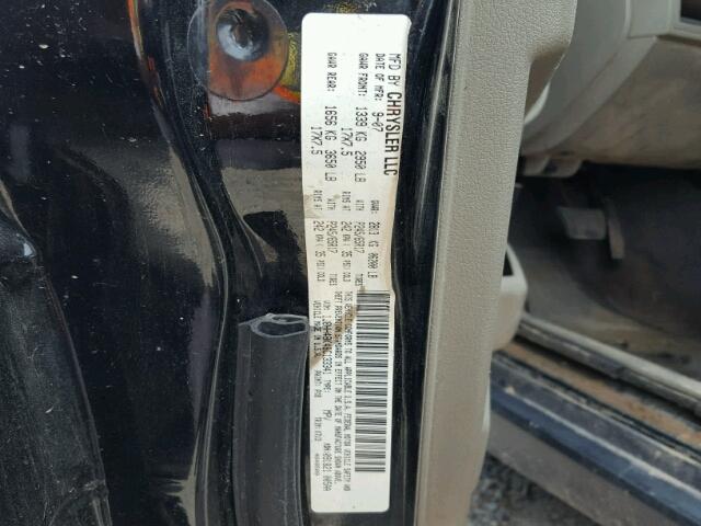 1J8HH48K48C133341 - 2008 JEEP COMMANDER BLACK photo 10