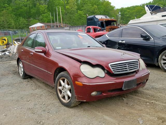 WDBRF61J82F235115 - 2002 MERCEDES-BENZ C 240 BURGUNDY photo 1