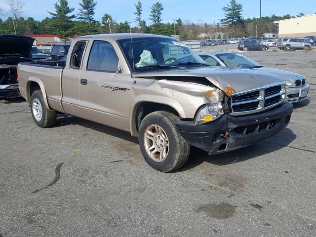 1D7HL12X93S184377 - 2003 DODGE DAKOTA SXT GOLD photo 1