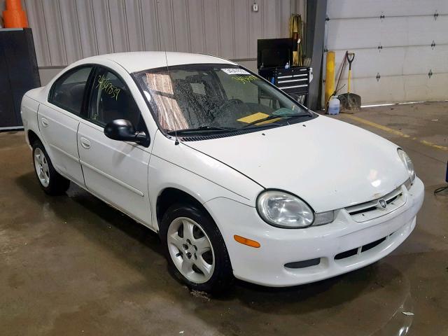 1B3ES46C22D643651 - 2002 DODGE NEON SE WHITE photo 1