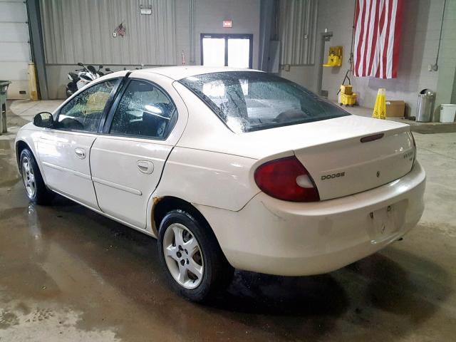 1B3ES46C22D643651 - 2002 DODGE NEON SE WHITE photo 3