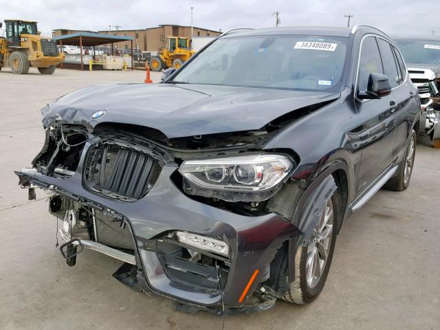 5UXTR9C52JLC73053 - 2018 BMW X3 XDRIVE3 CHARCOAL photo 2