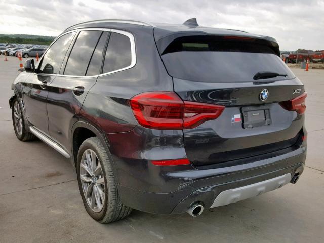 5UXTR9C52JLC73053 - 2018 BMW X3 XDRIVE3 CHARCOAL photo 3