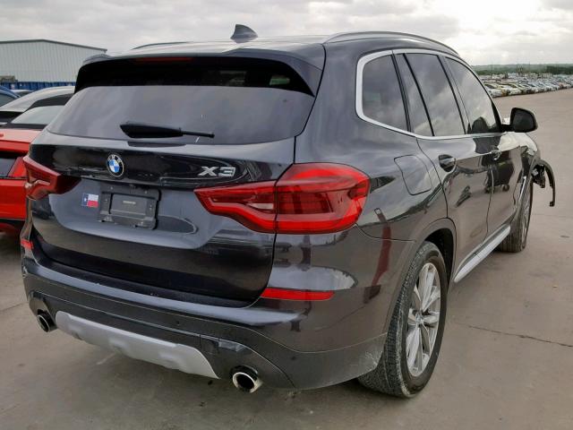 5UXTR9C52JLC73053 - 2018 BMW X3 XDRIVE3 CHARCOAL photo 4