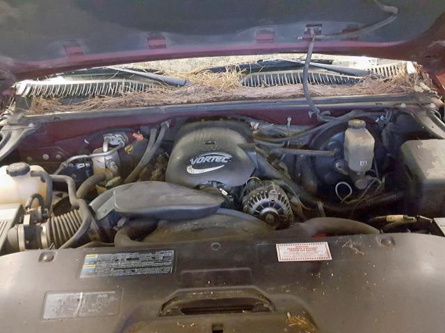 2GCEK19T921295206 - 2002 CHEVROLET SILVERADO MAROON photo 7