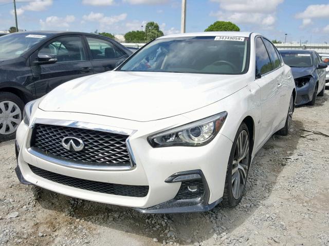 JN1EV7AP9JM356813 - 2018 INFINITI Q50 LUXE WHITE photo 2