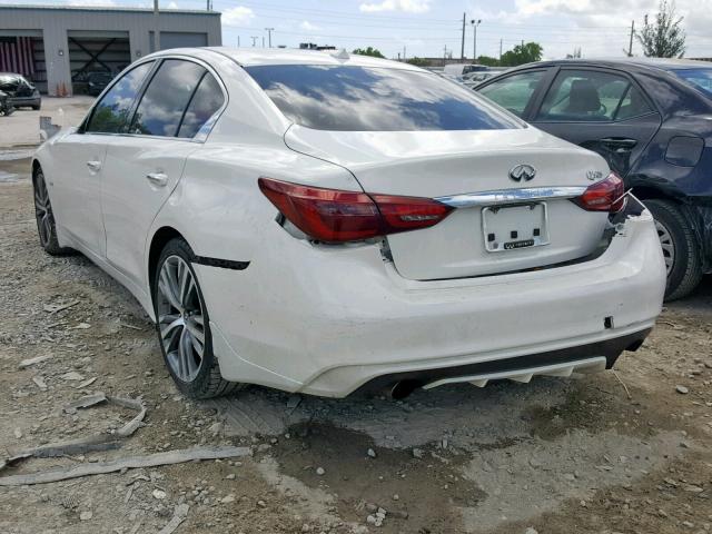 JN1EV7AP9JM356813 - 2018 INFINITI Q50 LUXE WHITE photo 3