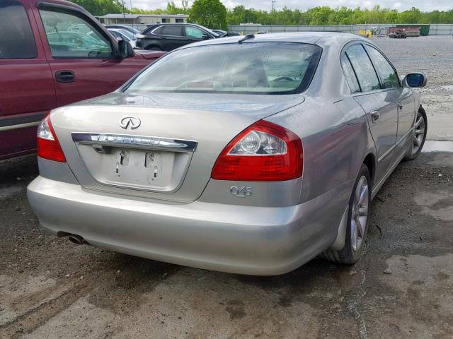 JNKBF01A14M500616 - 2004 INFINITI Q45 GRAY photo 4