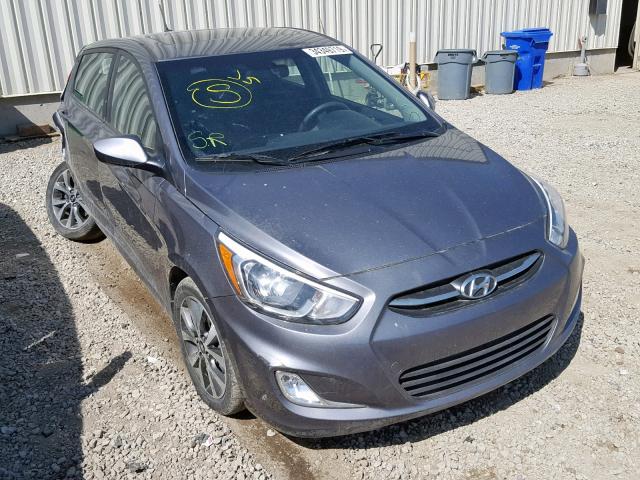 KMHCT5AEXFU228693 - 2015 HYUNDAI ACCENT GS CHARCOAL photo 1