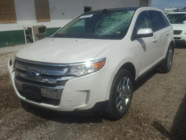 2FMDK4KC9BBB44153 - 2011 FORD EDGE LIMIT WHITE photo 2